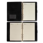 Органайзер на кольцах формат А5, 96 листов в линейку, с ремешком Классика ЧЕРНЫЙ - Фото 3