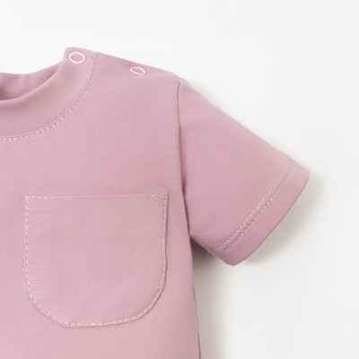 Футболка для девочки «Крошка Я» BASIC LINE, розовый, рост 62-68 см