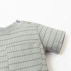Футболка Крошка, Я BASIC LINE, рост 68-74 см, полоска серая - Фото 3
