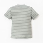 Футболка Крошка, Я BASIC LINE, рост 68-74 см, полоска серая - Фото 5