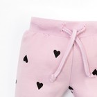Костюм: толстовка и брюки Крошка Я "Сердечки", рост 62-68 см, розовый - Фото 9
