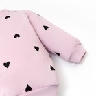 Костюм: толстовка и брюки Крошка Я "Сердечки", рост 68-74 см, розовый - Фото 7