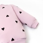 Костюм: толстовка и брюки Крошка Я "Сердечки", рост 68-74 см, розовый 9314650 - фото 10142477