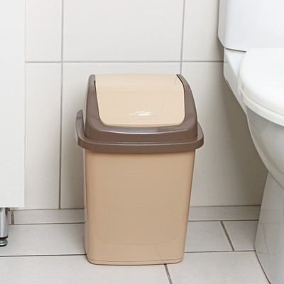 Контейнер для мусора «Комфорт», 10 л, 24,2×19,5×27,2 см, цвет МИКС
