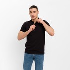 Футболка (поло) мужская MINAKU REGULAR FIT: цвет чёрный, р-р 52 - Фото 4