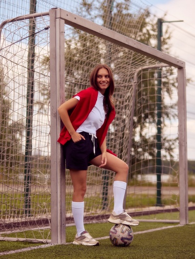 Футболка поло женская MINAKU: Basic line, белая, размер 42