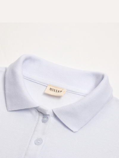 Футболка поло женская MINAKU: Basic line, белая, размер 42