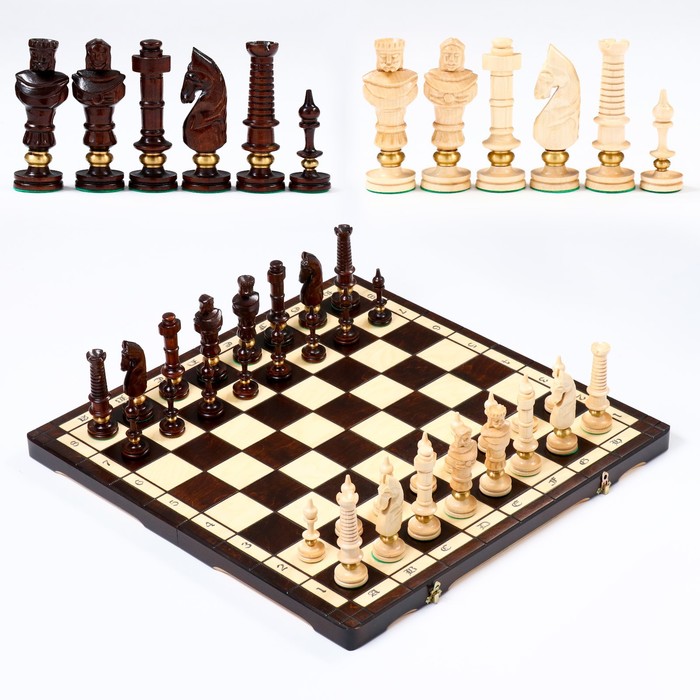 Шахматы польские Madon &quot;Королевские&quot;, 62 х 62 см, король h-12,5 см