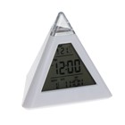 Часы-будильник Irit IR-636, термометр, календарь, подсветка, 3хААА, белые - фото 10142939