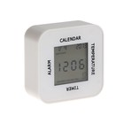 Часы-будильник Irit IR-609, термометр, календарь, таймер, подсветка, 2хАА, белые - фото 3775165