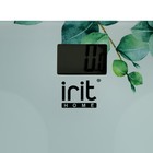 Весы напольные Irit IR-7273, электронные, до 180 кг, 2хААА, белые срисунком "Листья" - Фото 2