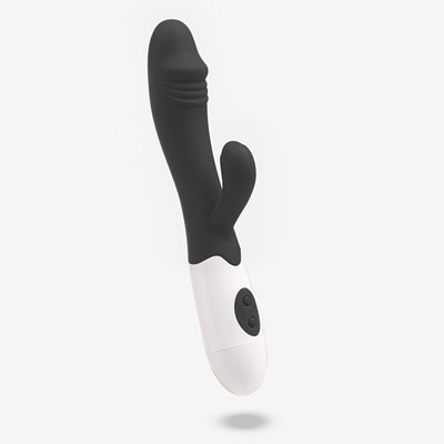 Вибратор-кролик, стимулятор клитора и точки G, чёрный