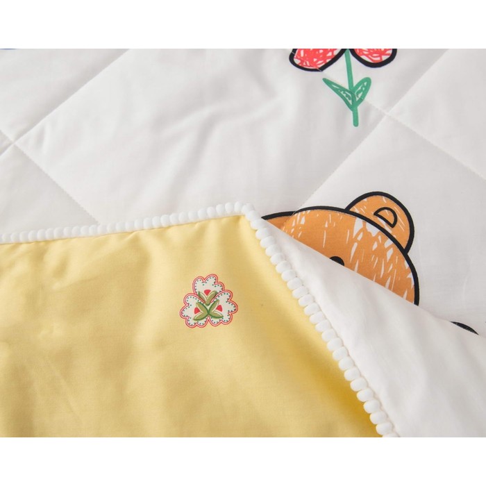 Комплект детский с одеялом «Смайл», размер 160х220 см, 160х230 см, 50х70 см, цвет жёлтый - фото 1926566739