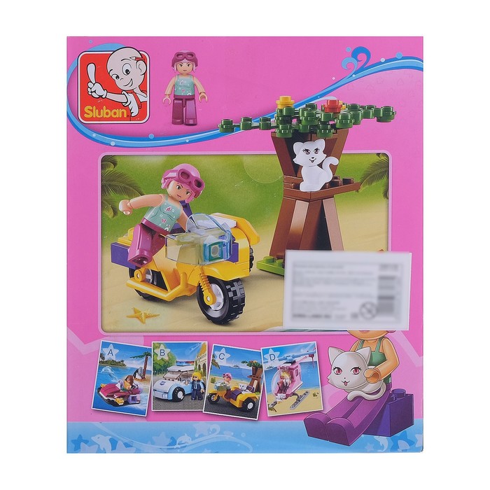 Конструктор Розовая Мечта «Пляжный мотоцикл», 67 деталей 58999