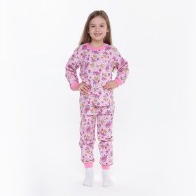Пижама для девочки НАЧЁС, цвет розовый/лисички, рост 122 см