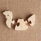 Заготовка для творчества мини пазл "Курочка", дерево, 5,7х6,7 см - фото 24365517