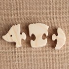 Заготовка для творчества мини пазл "Ежик", дерево, 7,6х4,6 см - фото 24363306