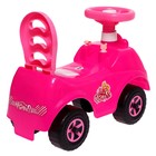 Машина-каталка Selena «Принцесса», с клаксоном, цвет розовый - Фото 3