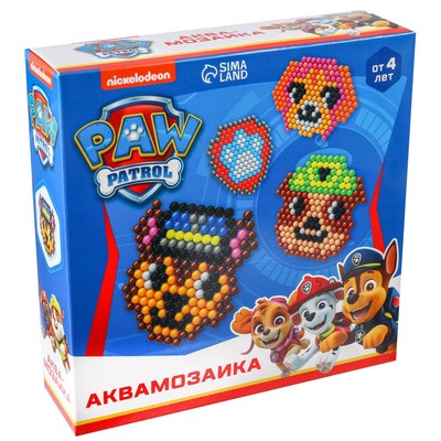 УЦЕНКА Аквамозаика"Paw Patrol" Щенячий Патруль, 4 фигурки
