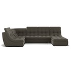 П-образный диван «Монако 4», механизм венеция, универсальный, велюр, цвет селфи 03 - Фото 5
