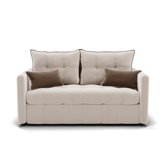 Диван прямой «Палермо», механизм выкатной, велюр, цвет селфи 01/подушки 03 - Фото 1