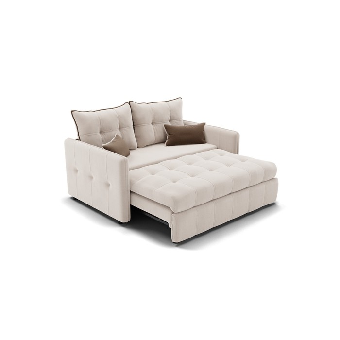 Прямой диван «Палермо», механизм выкатной, велюр, цвет селфи 01 / подушки 03 - фото 1906144803