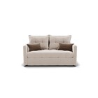 Прямой диван «Палермо», механизм выкатной, велюр, цвет селфи 01 / подушки 03 - Фото 4
