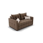 Прямой диван «Палермо», механизм выкатной, велюр, цвет селфи 03 / подушки 01 - фото 109913312