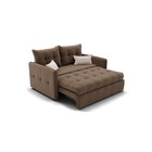 Прямой диван «Палермо», механизм выкатной, велюр, цвет селфи 03 / подушки 01 - Фото 2