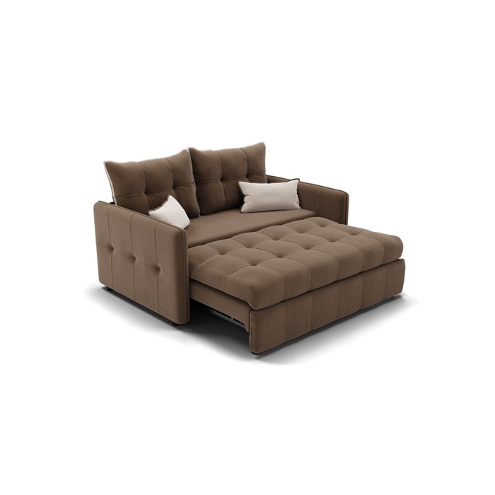Прямой диван «Палермо», механизм выкатной, велюр, цвет селфи 03 / подушки 01 - фото 1906144808