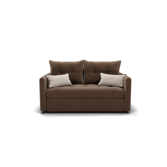 Прямой диван «Палермо», механизм выкатной, велюр, цвет селфи 03 / подушки 01 - фото 1884053161
