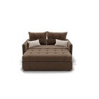 Прямой диван «Палермо», механизм выкатной, велюр, цвет селфи 03 / подушки 01 - Фото 5