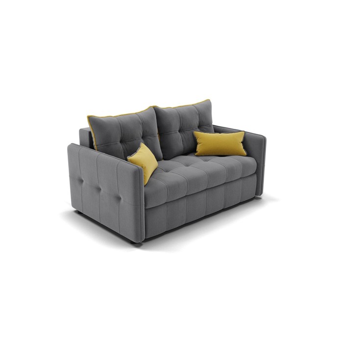 Прямой диван «Палермо», механизм выкатной, велюр, цвет селфи 07 / подушки 08 - Фото 1