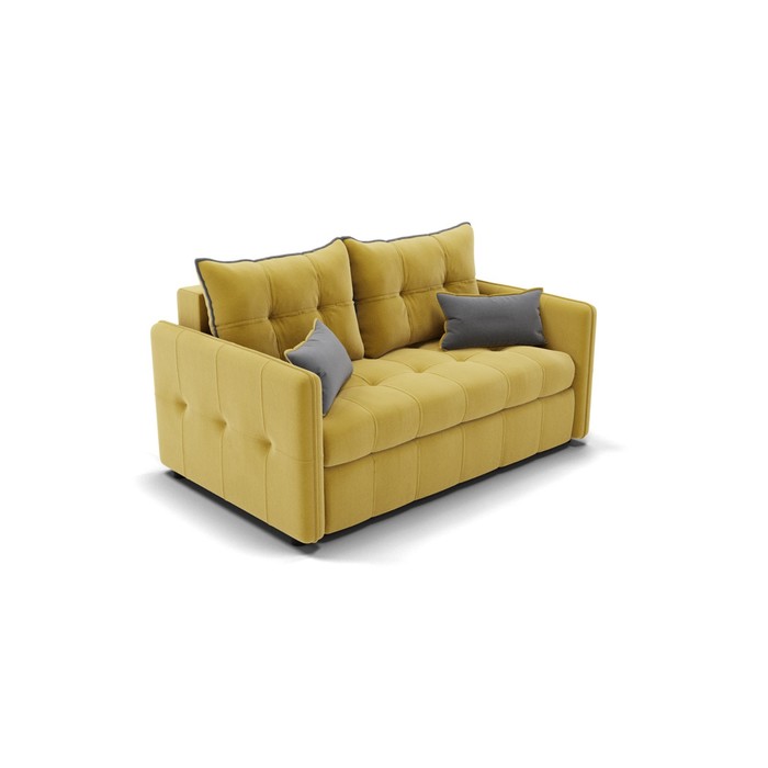 Прямой диван «Палермо», механизм выкатной, велюр, цвет селфи 08 / подушки 07 - Фото 1