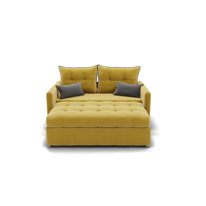 Прямой диван «Палермо», механизм выкатной, велюр, цвет селфи 08 / подушки 07 - фото 1906144821