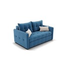 Прямой диван «Палермо», механизм выкатной, велюр, цвет селфи 02 / подушки 01 - фото 109913327