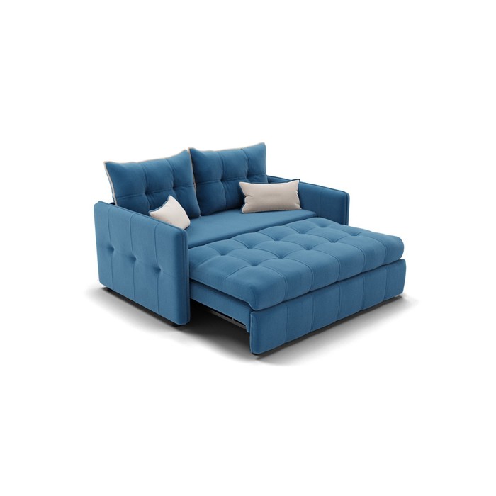 Прямой диван «Палермо», механизм выкатной, велюр, цвет селфи 02 / подушки 01 - фото 1906144823