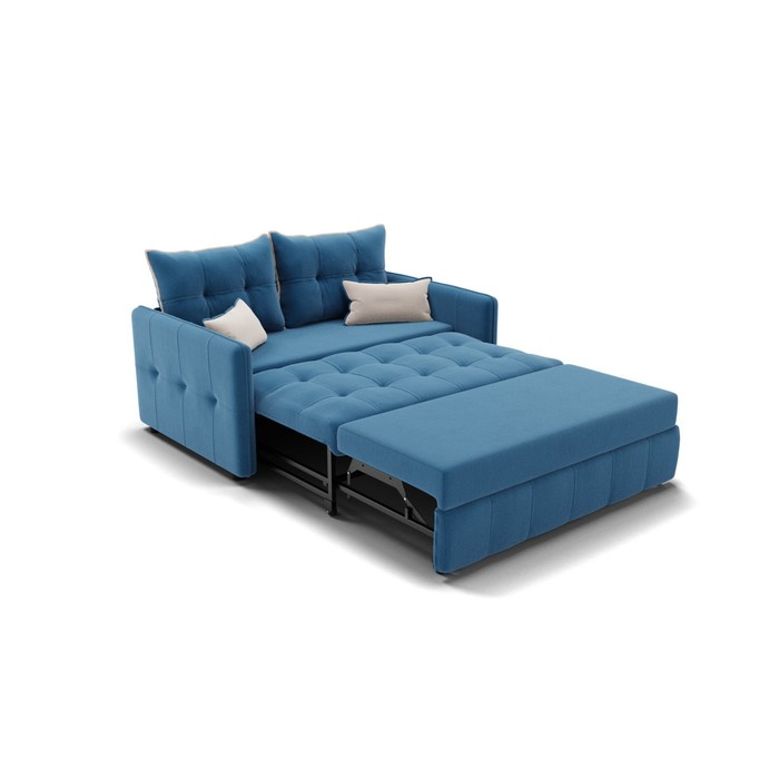 Прямой диван «Палермо», механизм выкатной, велюр, цвет селфи 02 / подушки 01 - фото 1884053175
