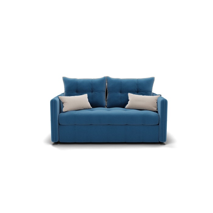 Прямой диван «Палермо», механизм выкатной, велюр, цвет селфи 02 / подушки 01 - фото 1906144825