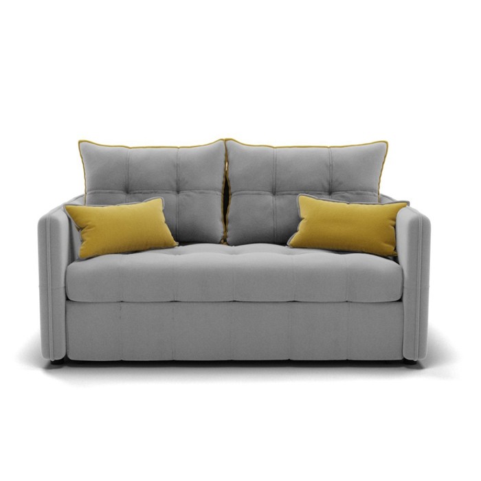 Диван прямой «Палермо», механизм выкатной, велюр, цвет селфи 15/подушки 08 - Фото 1