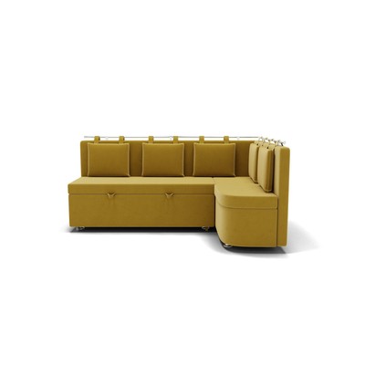 Угловой кухонный диван «Париж 2», без спального места, угол правый, велюр, цвет селфи 08