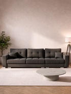 Диван прямой раскладной «Талисман 2», механизм пантограф, правый, спальное место 1600×2650 мм, велюр, цвет селфи 07 - Фото 4