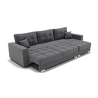 Диван прямой раскладной «Талисман 2», механизм пантограф, правый, спальное место 1600×2650 мм, велюр, цвет селфи 07 - Фото 6