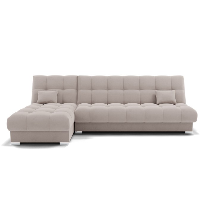 Угловой модульный диван «Фиеста 2», механизм книжка, велюр, цвет селфи 01 - Фото 1