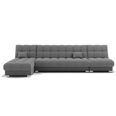 Угловой модульный диван «Фиеста 3», механизм книжка, велюр, цвет селфи 07