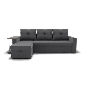 Угловой диван «Атланта», механизм венеция, универсальный, велюр, цвет селфи 07