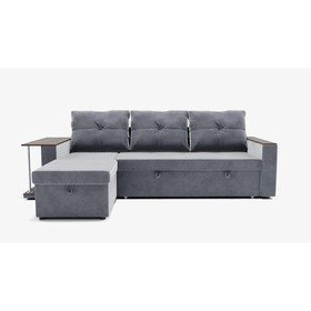Угловой диван «Атланта», механизм венеция, универсальный, велюр, цвет селфи 15