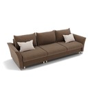 Диван – трансформер «Барселона 2», механизм пантограф, угол левый, велюр, цвет селфи 03/подушки 01  (артикул 9437753)  большой выбор товаров оптом и в розницу по низким ценам с доставкой