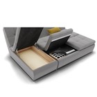 Угловой диван «Калифорния 2», механизм пума, универсальный, велюр, селфи 15 / подушки 08 - Фото 5