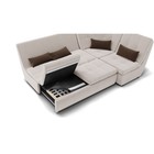 Угловой диван «Калифорния 3», механизм пума, универсальный, велюр, селфи 01 / подушки 03 - Фото 4